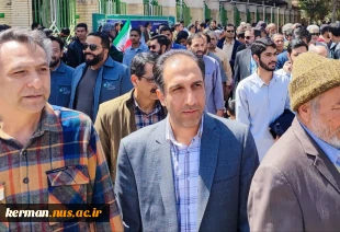 در آخرین جمعه ماه مبارک رمضان:
 حضور دانشگاهیان دانشگاه ملی مهارت واحد استان کرمان در راهپیمایی روز جهانی قدس 2